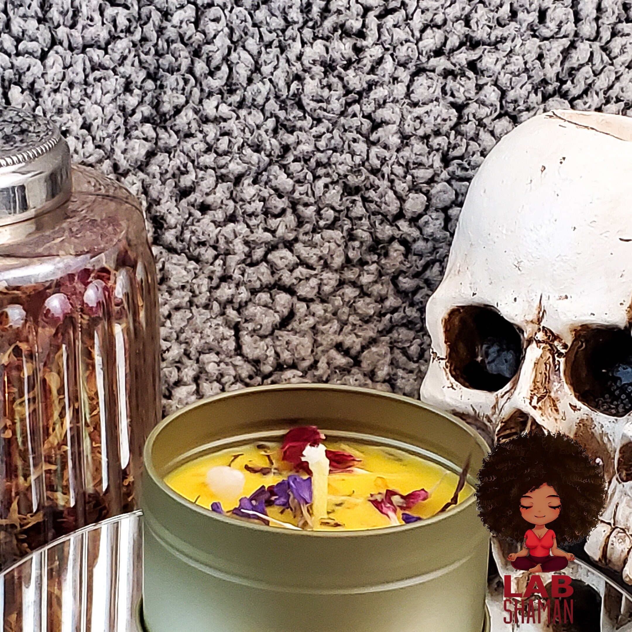 Selflove candle, self-love candle, love candle, self care, self maintenance, happy candle, bring joy candle, citrus candle, rose candle,   LAB Shaman, Lacye, Moon candle, Altar Candle, Altar supplies, art of the root, lab shaman, lacye