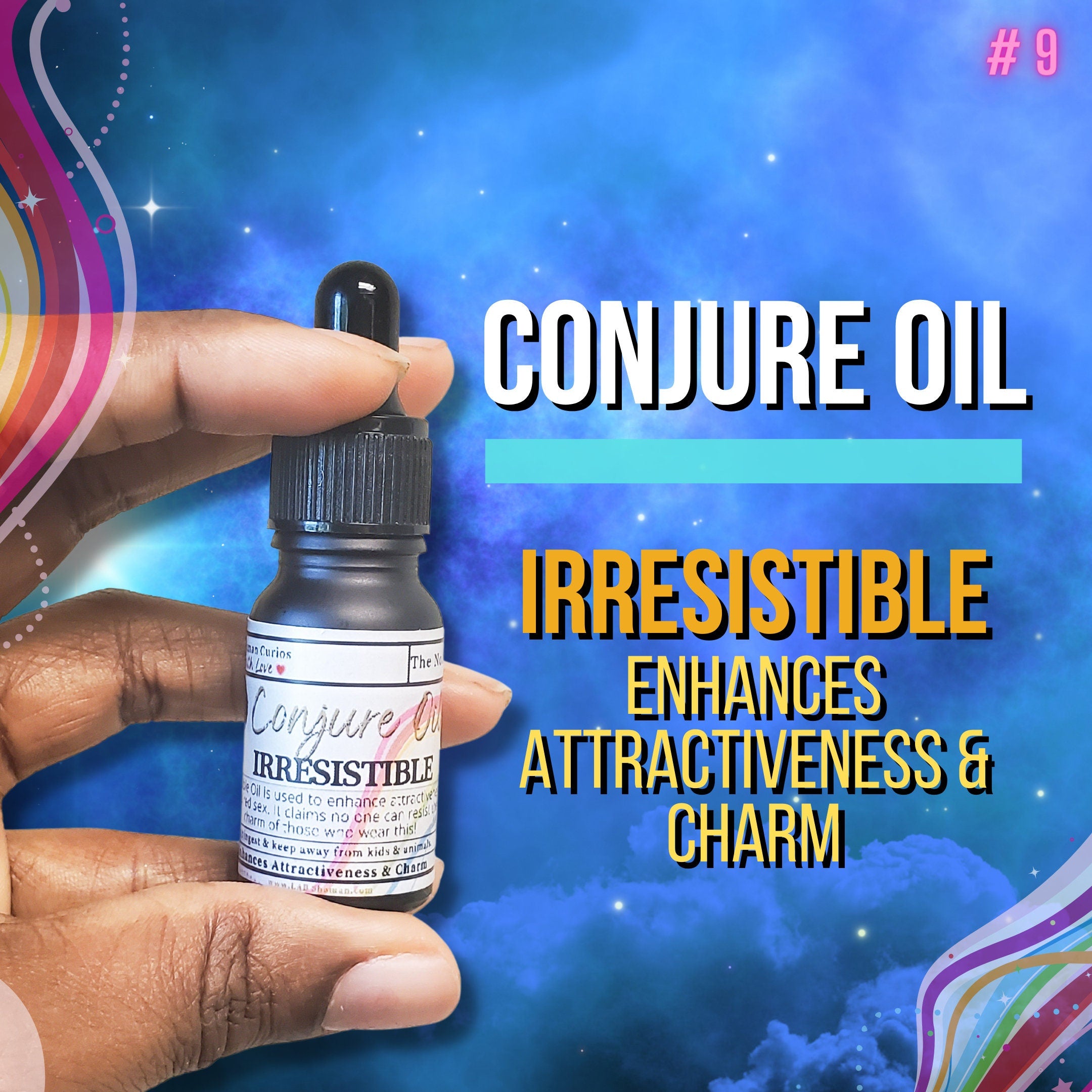 irresistible oil, Conjure oil, hoodoo oil, like art of the root, spell oil,  anointing oil, witchcraft oil, hoodoo supplies, intention oil, ritual oil, altar oil, protection oil, blessing oil, magic oil, curios, van van oil,  witch oil.