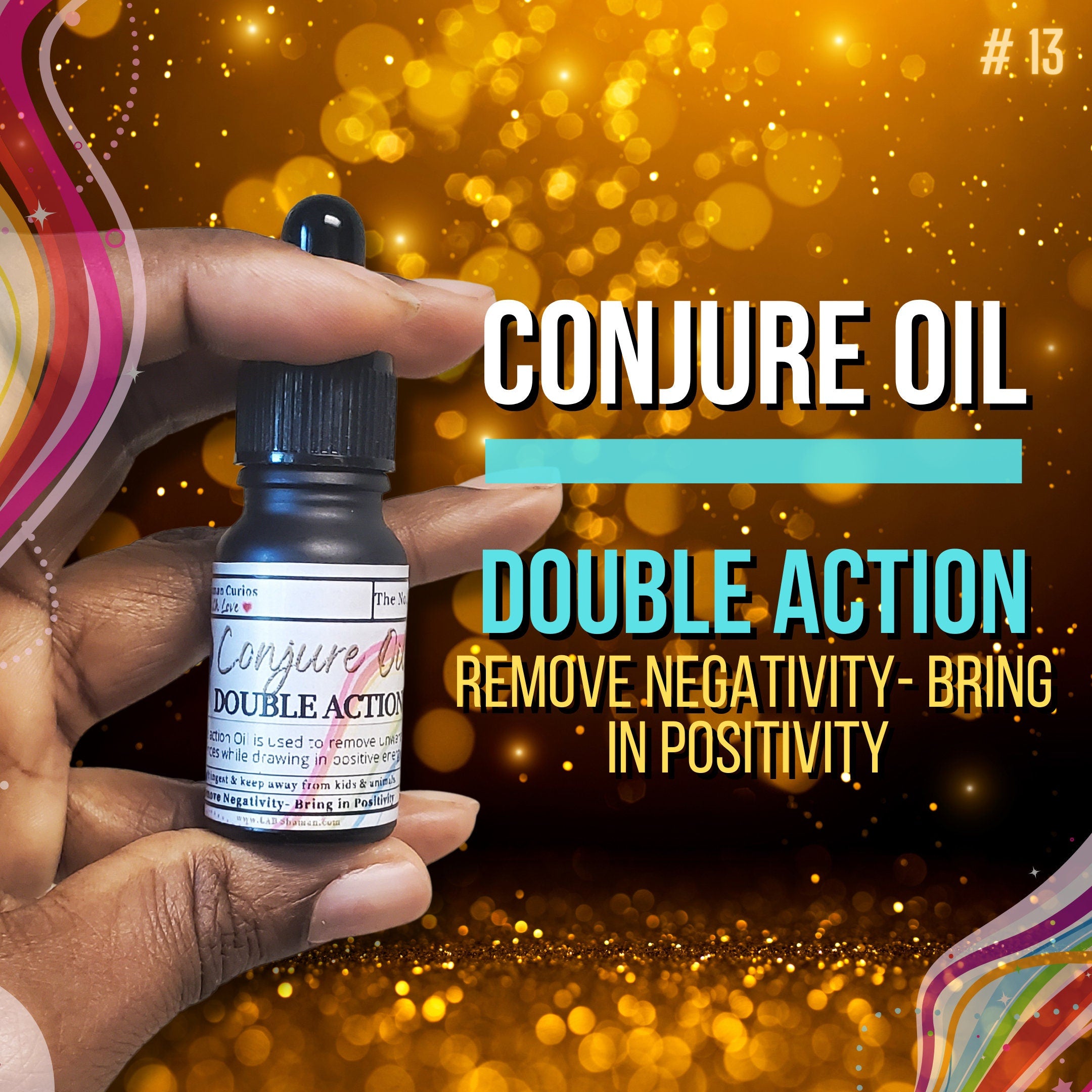 Double-action oil, conjure oil, hoodoo oil, like art of the root, spell oil, anointing oil, witchcraft oil, hoodoo supplies, intention oil, ritual oil, altar oil, protection oil, blessing oil, magic oil, curios, van van oil, witch oil.