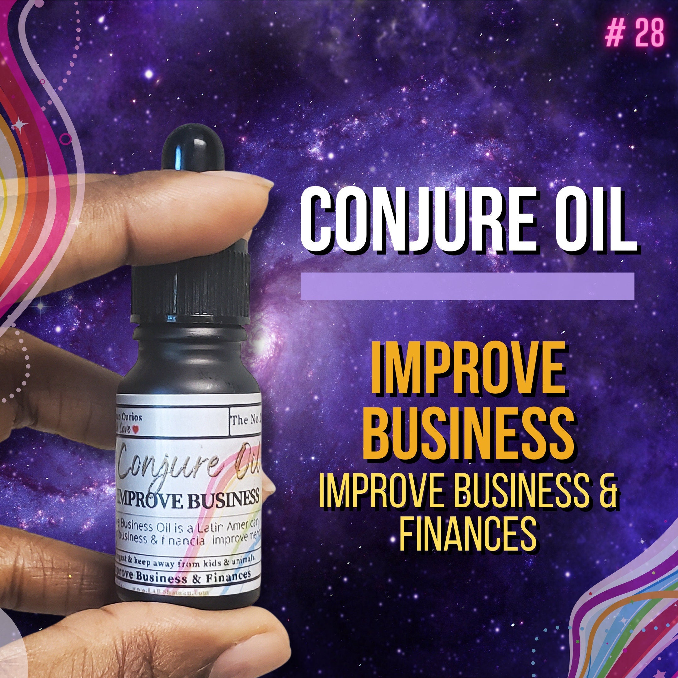 Improve Business, conjure oil, hoodoo oil, like art of the root, spell oil, anointing oil, witch oil, hoodoo supplies, intention oil, ritual oil, altar oil, protection oil, magic oil, curios, remove negative, witch body oil, like lucky mojo