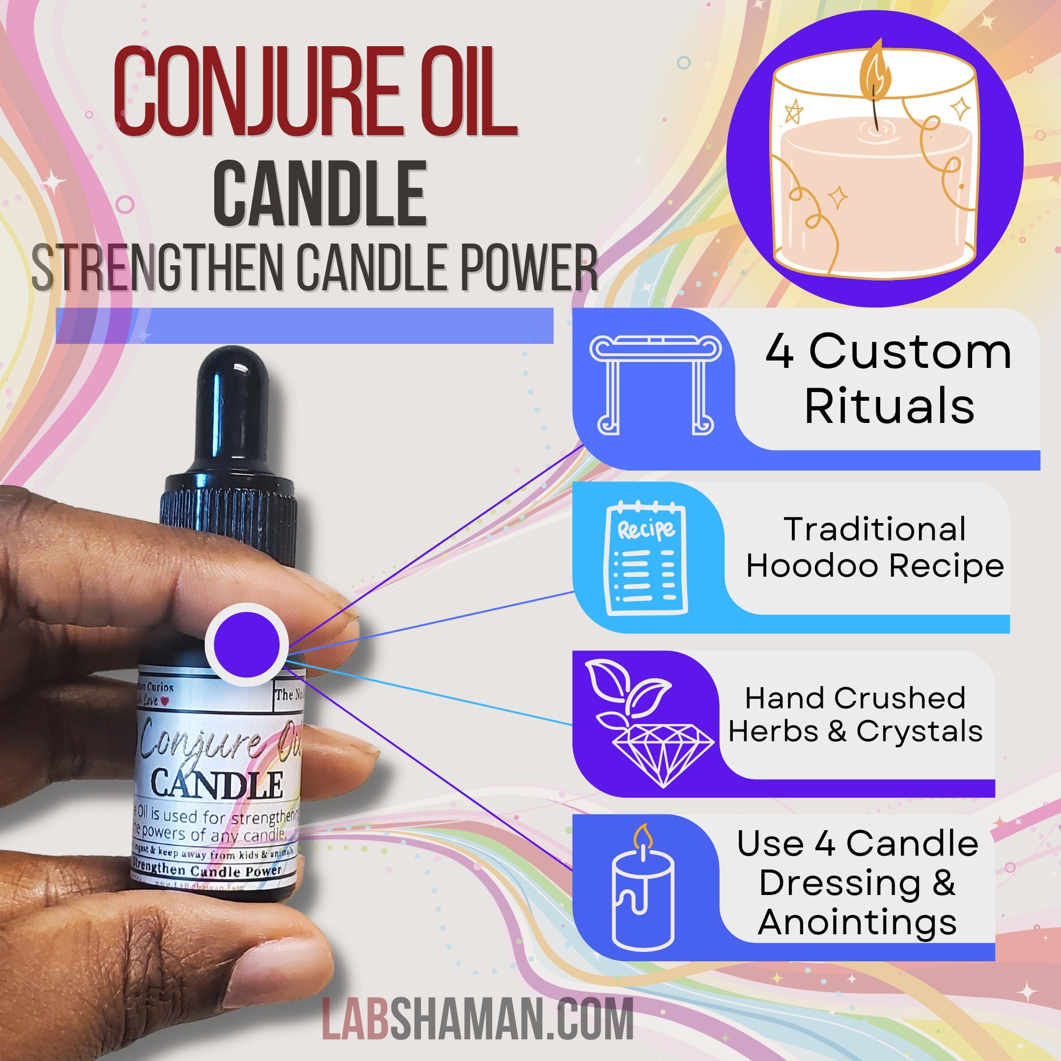 Candle oil , conjure oil, hoodoo oil, like art of the root, spell oil, anointing oil, witchcraft oil, hoodoo supplies, intention oil, ritual oil, altar oil, protection oil, blessing oil, magic oil, curios, van van oil, witch oil.