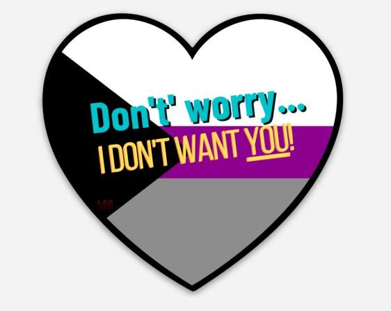 Demisexual, Vinyl Sticker, LAB Shaman, Asexuality Spectrum, Identity Pride, Unique Accessory, Empowering Message, Stylish Keychain, Quality Acrylic, Deep Connection, Profound Bond, Sexual Attraction, Humorous Statement, Gift Idea