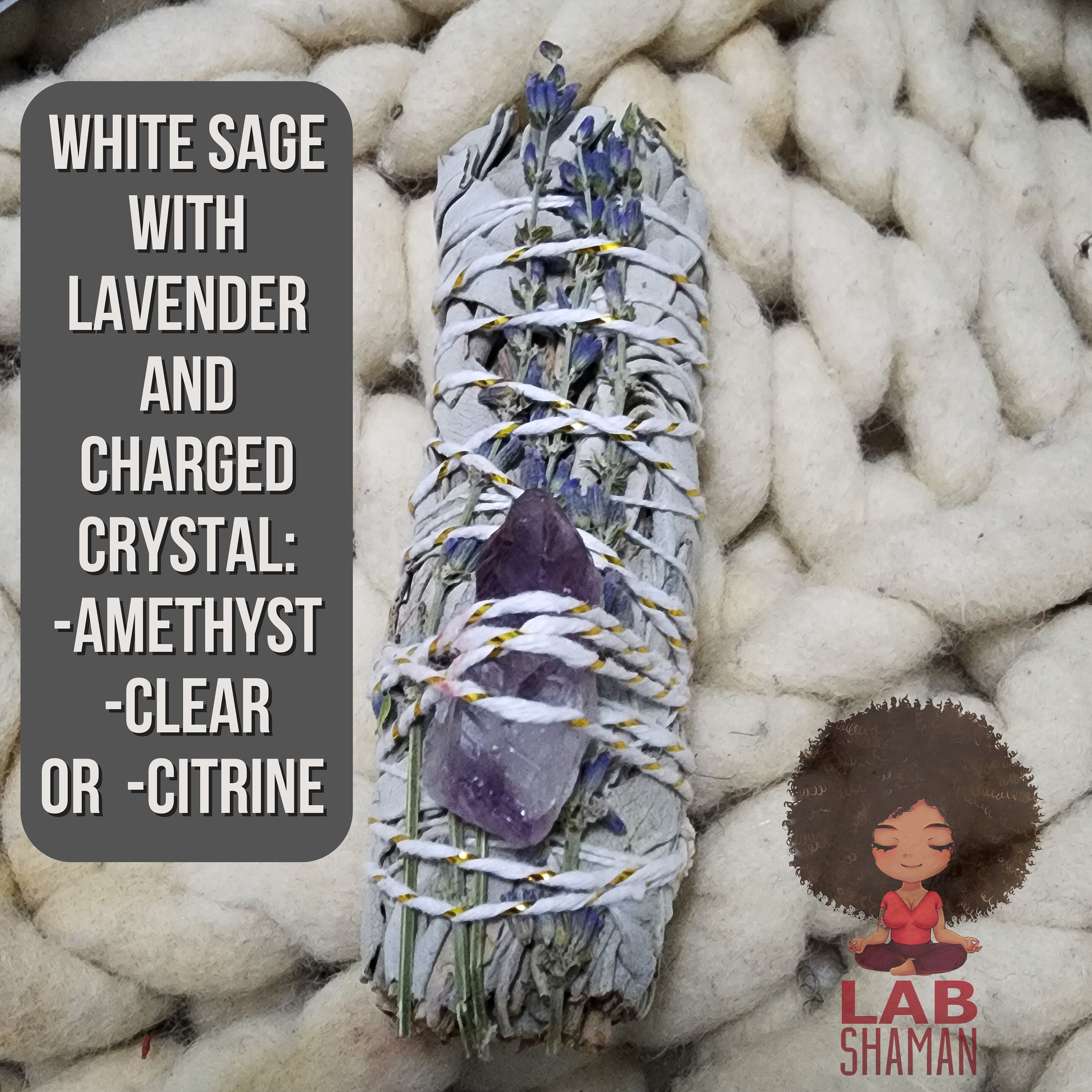 Smudge Sticks, Ethically Sourced Sage, Dragon&#39;s Blood, Blue Sage, Rosemary Sage, White Sage, Ladr, Cys, Yerba Santa Sage, Energy Cleansing, Home Purification, Spiritual Rebalance, Fragrant Ritual, lab shaman