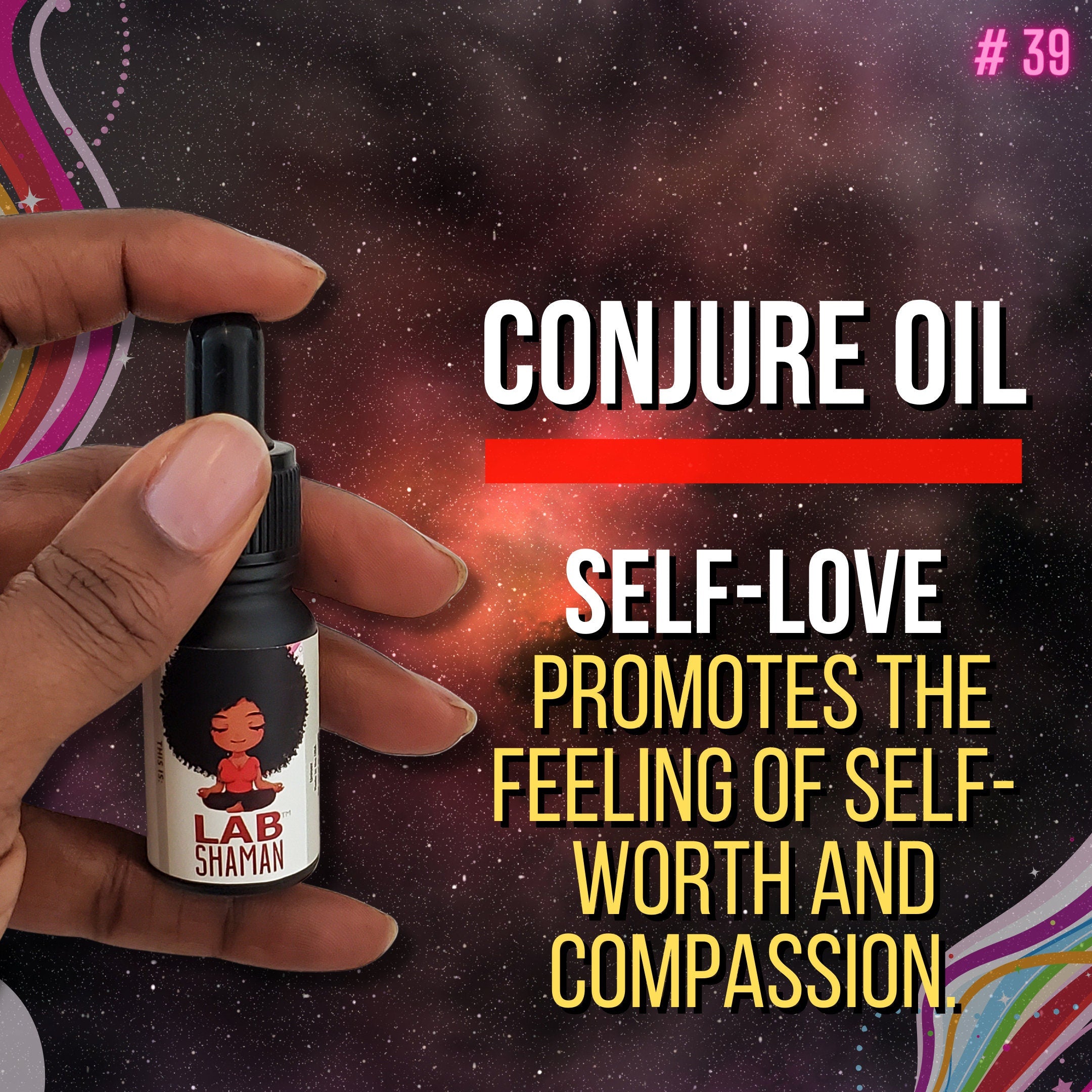 Self love oil , conjure oil, hoodoo oil, like art of the root, spell oil, anointing oil, witchcraft oil, hoodoo supplies, intention oil, ritual oil, altar oil, protection oil, blessing oil, magic oil, curios, remove negative, witch oil.