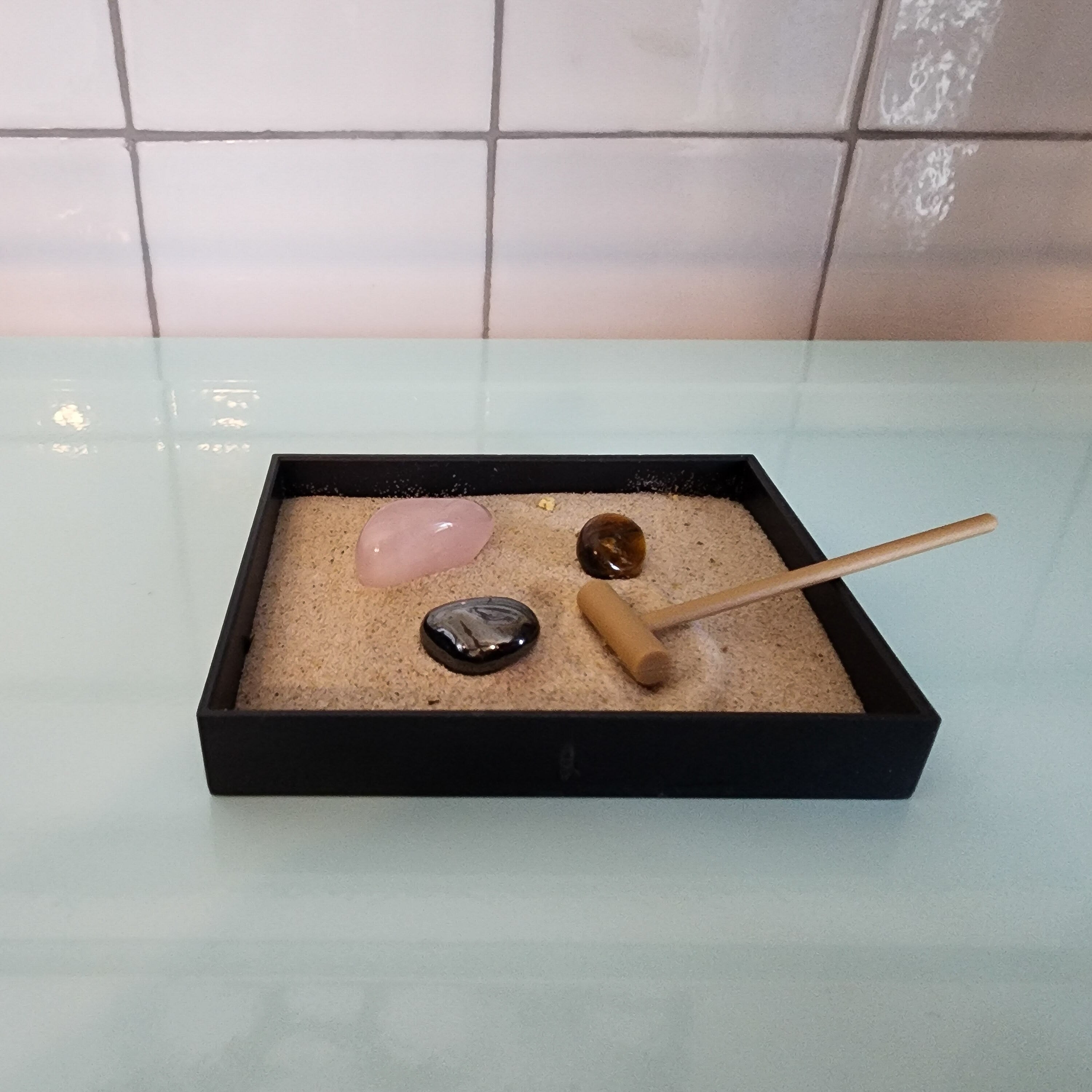 Zen Garden, Desk Protective Kit, Energetically Charged Crystals, Stress Relief, Focus Enhancement, Healing Stones, Mindfulness Tool, Handcrafted, Personal Sanctuary, Spiritual Connection, Creative Meditation, Charged Crystals, Signature LAB Shaman