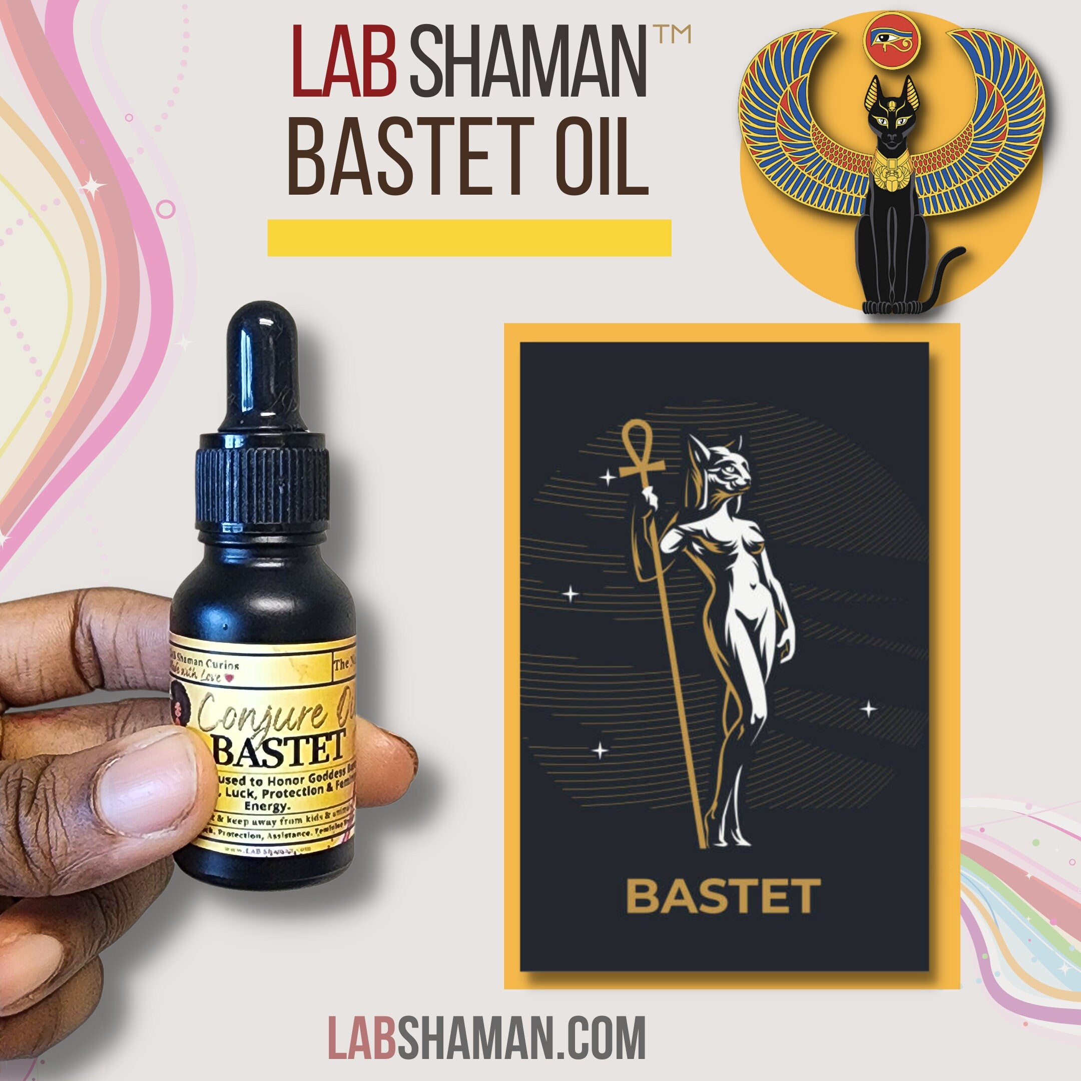 BASTET oil, EYE OF RA, EGYPTIAN GODDESS, PROTECTION, SEX, PASSION, PERFUME, conjure oil, protection candle, intention candle, Spiritual candle. HONOR FEMENINE ENERGY, ALTAR TOOLS