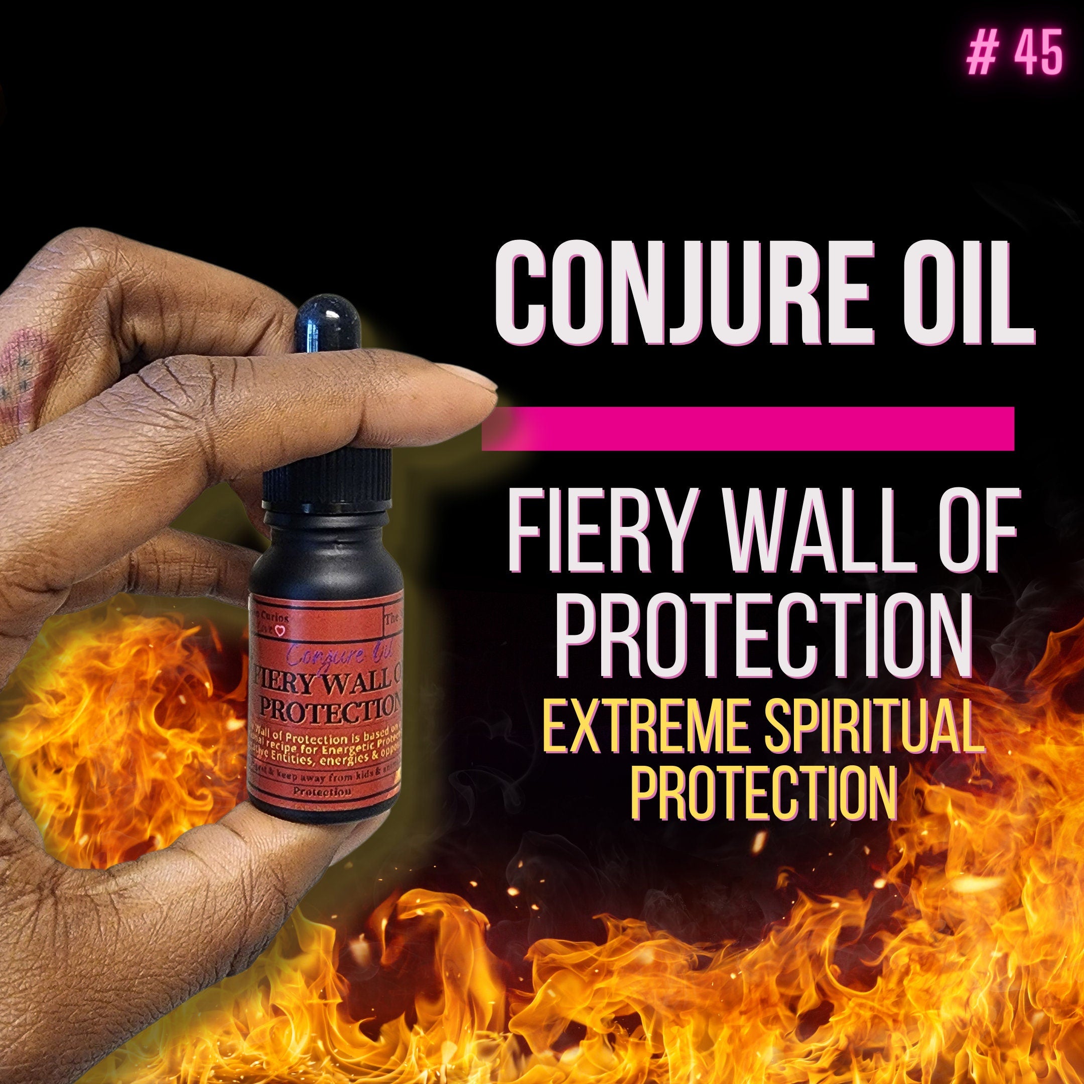 Fiery Wall of Protection | Conjure Oil | LAB Shaman