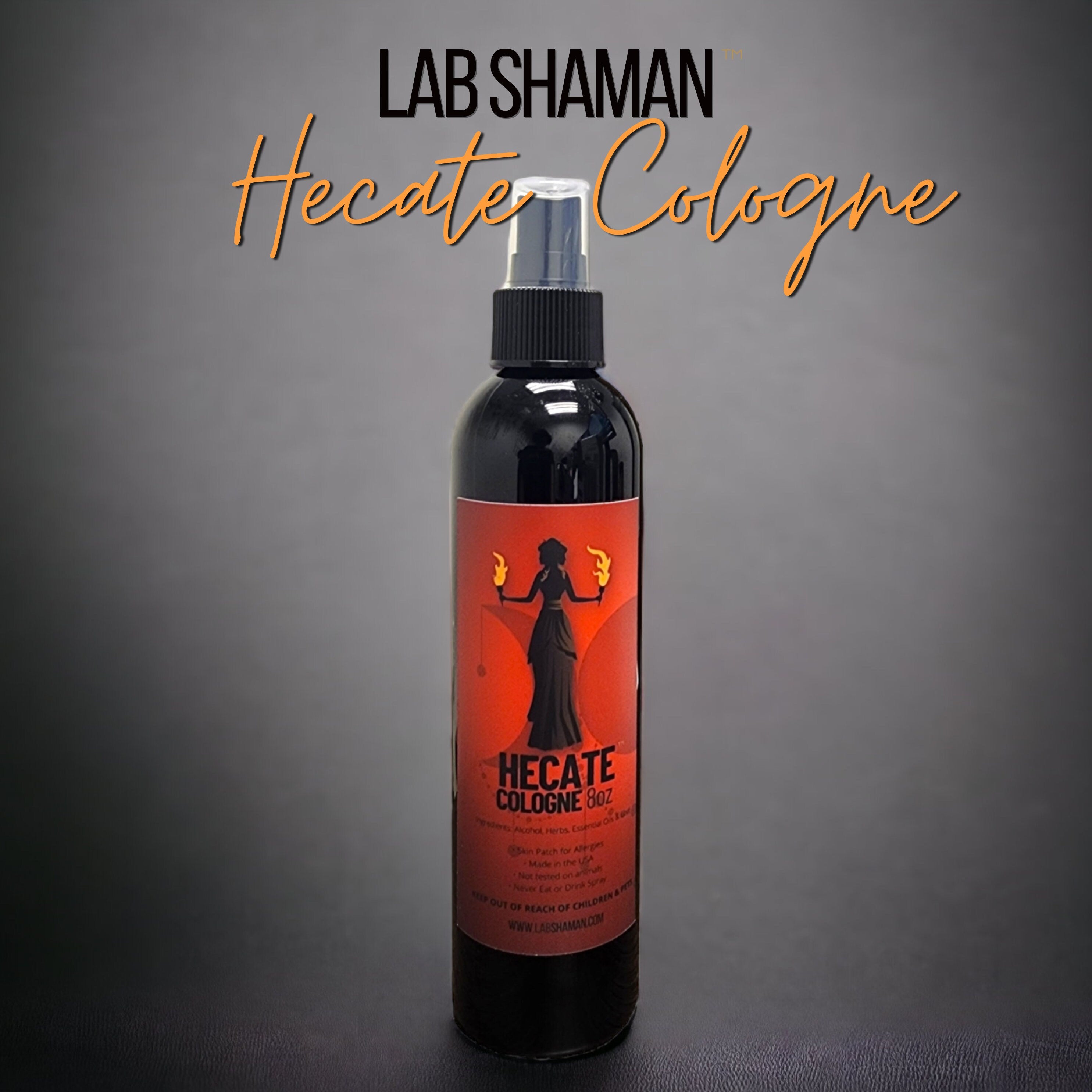 Labshaman, Hecate, hakate, hacate spray, GoddessInspired, goddess spray, EmpoweringScent, protection spray, Honor, Protection, Mysterious, Spiritual, altar tools,  Divine, Mystic, Sacred, Potent, Transformative, Occult, Pagan, Magic, citrus cologne