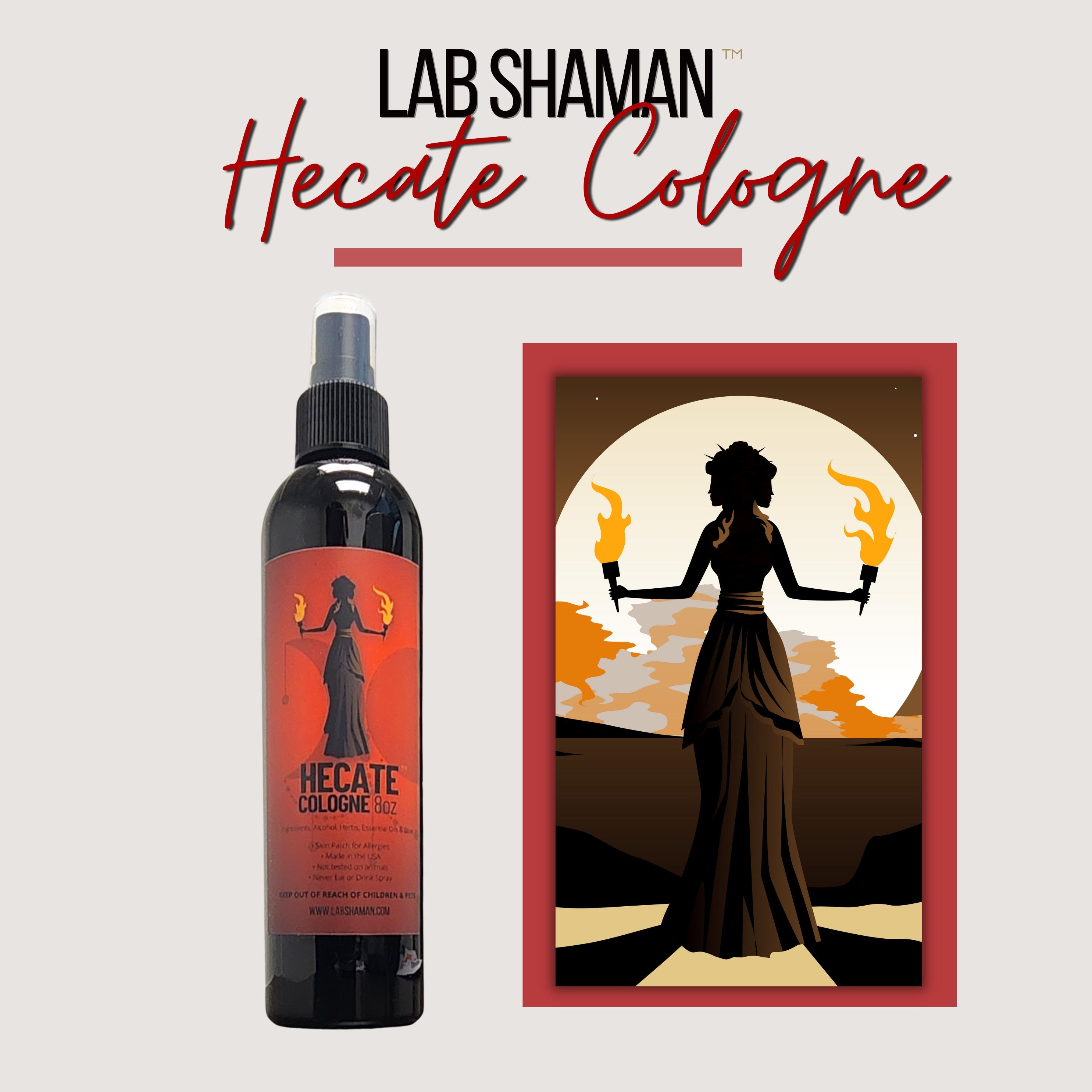 Labshaman, Hecate, hakate, hacate spray, GoddessInspired, goddess spray, EmpoweringScent, protection spray, Honor, Protection, Mysterious, Spiritual, altar tools,  Divine, Mystic, Sacred, Potent, Transformative, Occult, Pagan, Magic, citrus cologne