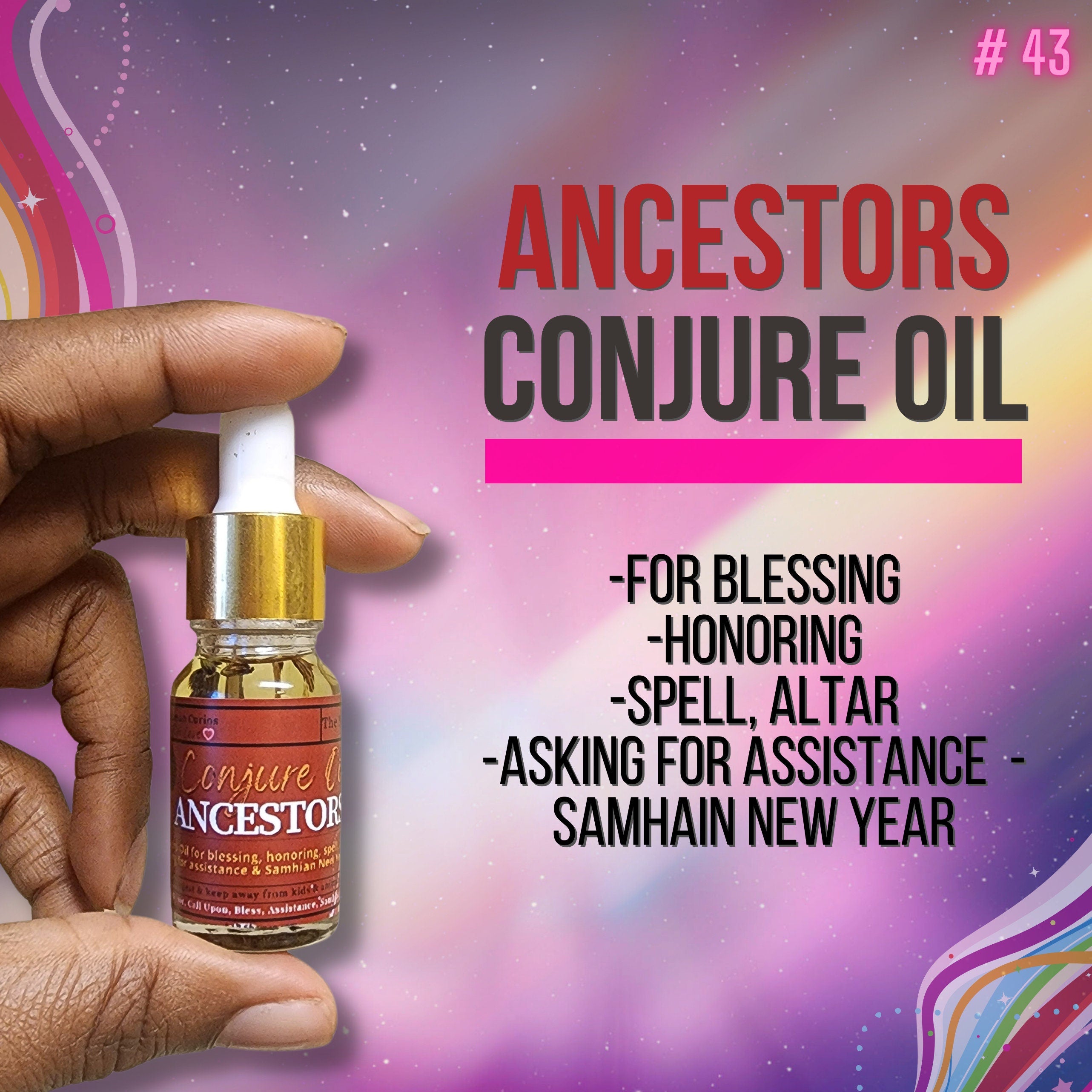 ancestors oil, Samhain, witches new year, Crown of success oil , conjure oil, hoodoo oil, spell oil, anointing oil, witchcraft oil, hoodoo supplies,  ritual oil, altar oil, protection oil, blessing oil, magic oil, curios, witch oil.