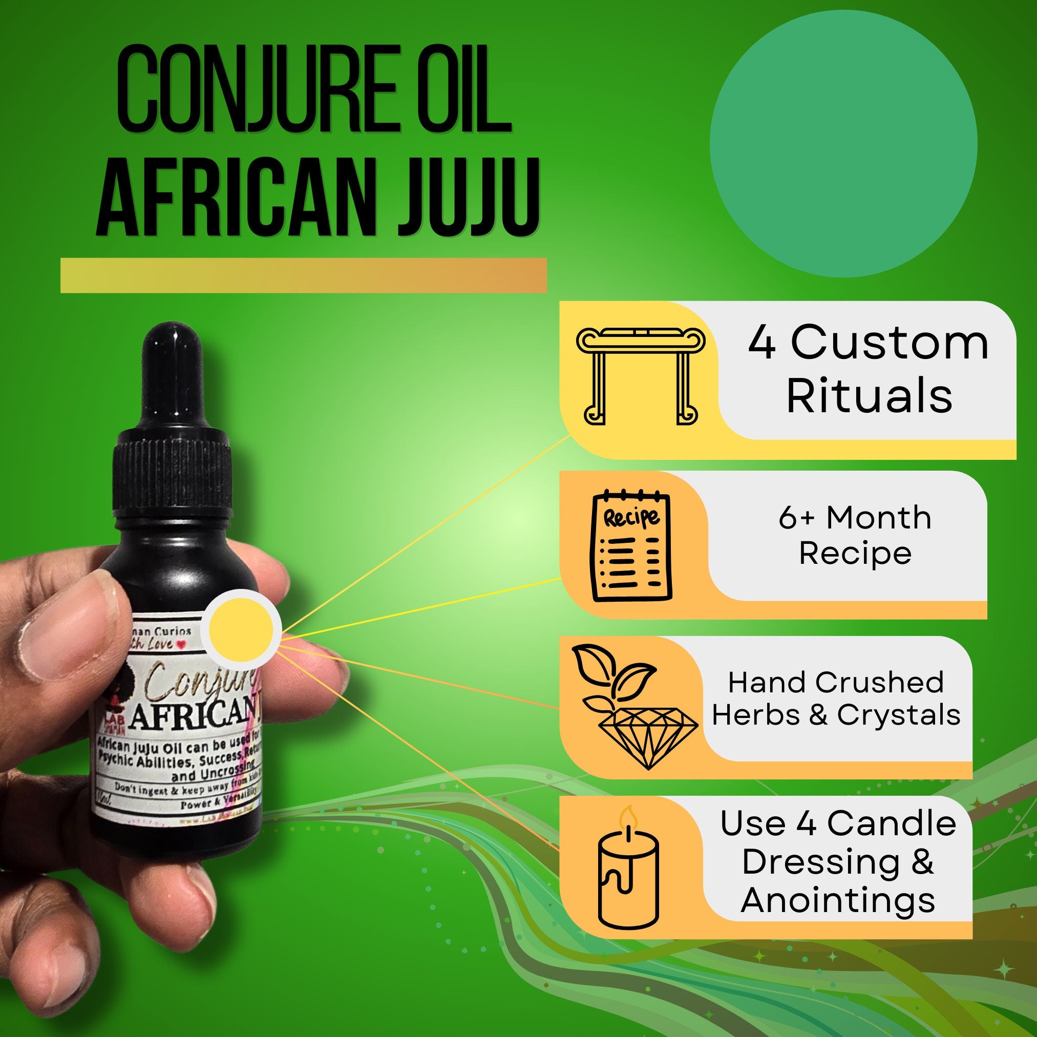 African JuJu Conjure Oil | Psychic, Versatile, Protection, Success,  Remove Hex | LAB Shaman