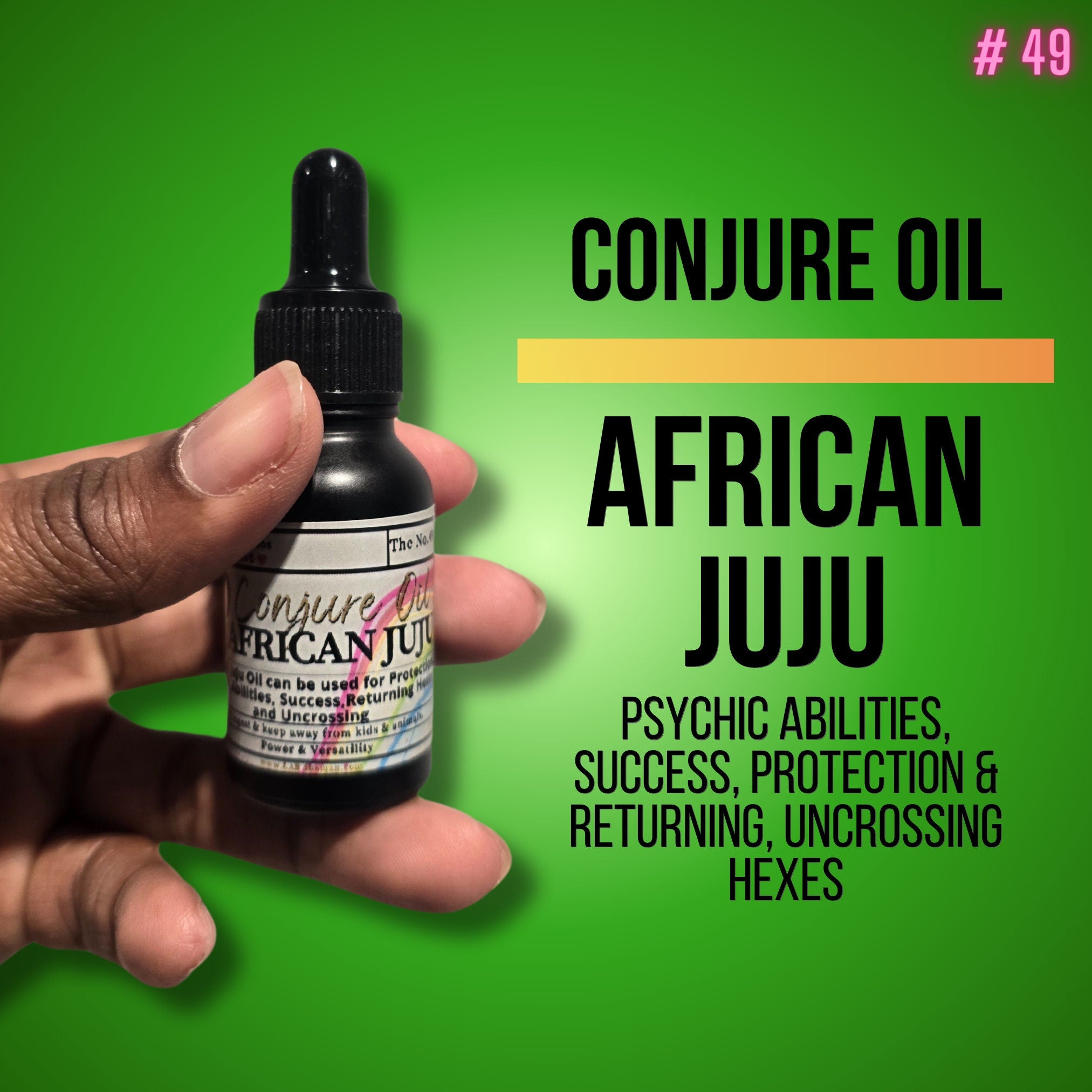 African JuJu Conjure Oil | Psychic, Versatile, Protection, Success,  Remove Hex | LAB Shaman